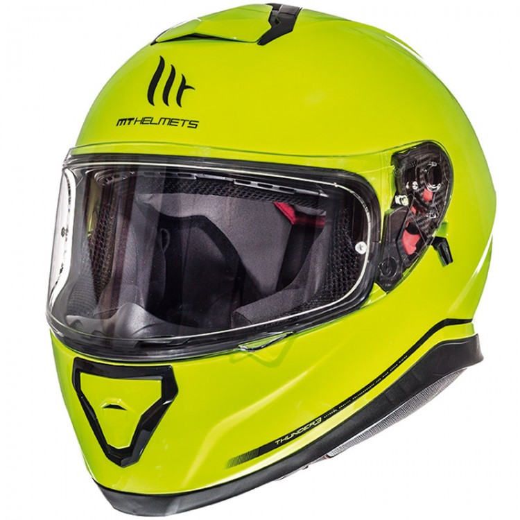 Мотошолом MT Helmets Thunder 3 Solid Hi-Vision Yellow