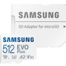 Карта пам'яті Samsung 512GB microSDXC C10 UHS-I U3 R100/W90MB/s Evo Plus V2 + SD адаптер (MB-MC512KA/RU)