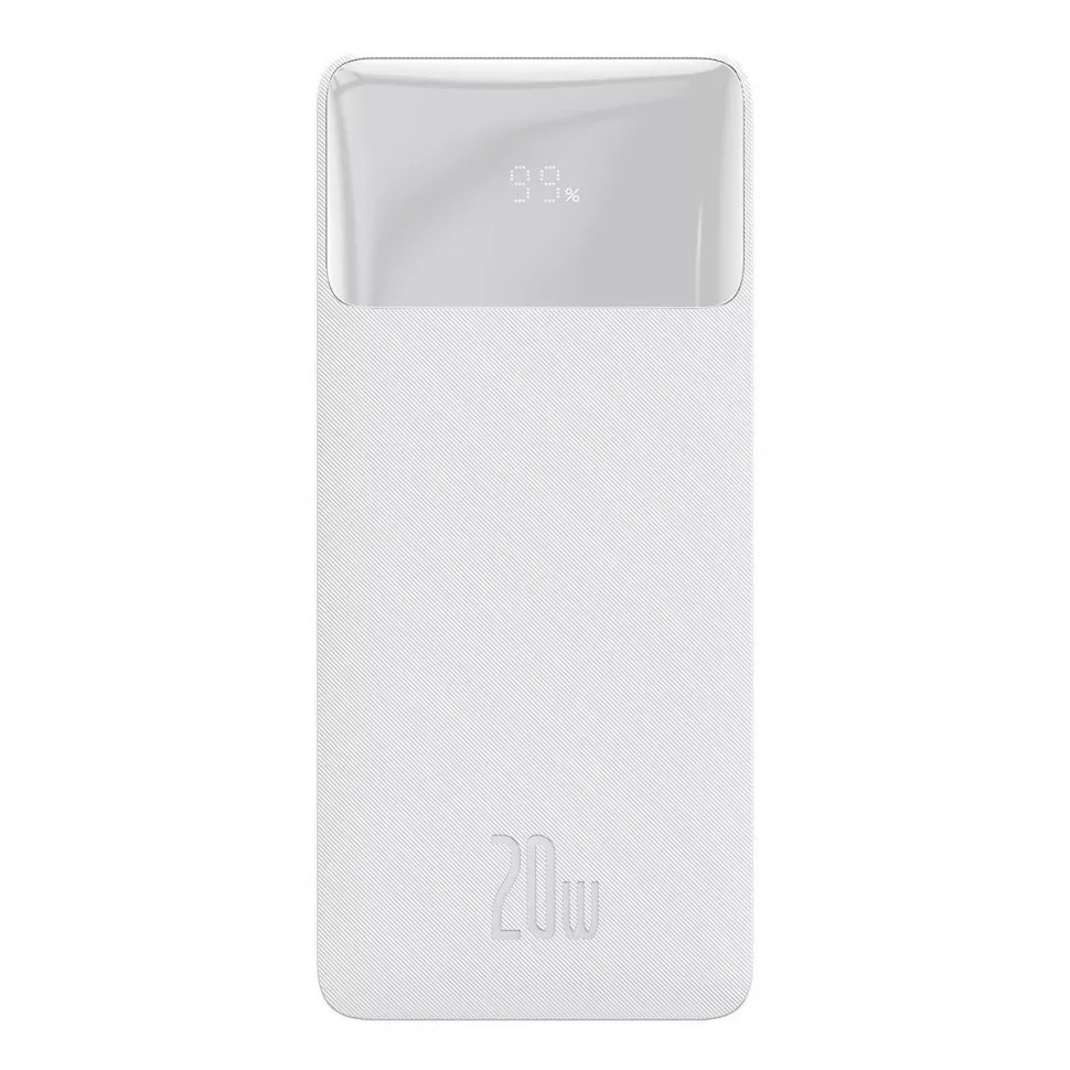 Зовнішній акумулятор Baseus Bipow Digital Display 20000mAh 20W White (PPDML-M02)