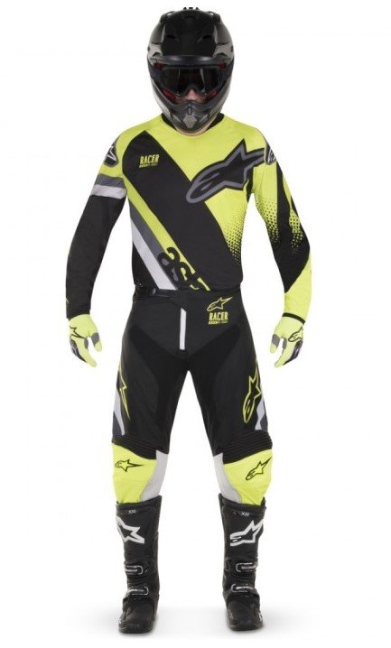 Джерси Alpinestars Racer Supermatic Black/Yellow/Grey