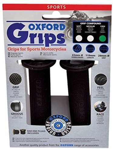 Мотогрипсы Oxford Sports Grips Pair Firm 119 мм Grey (OF642F)