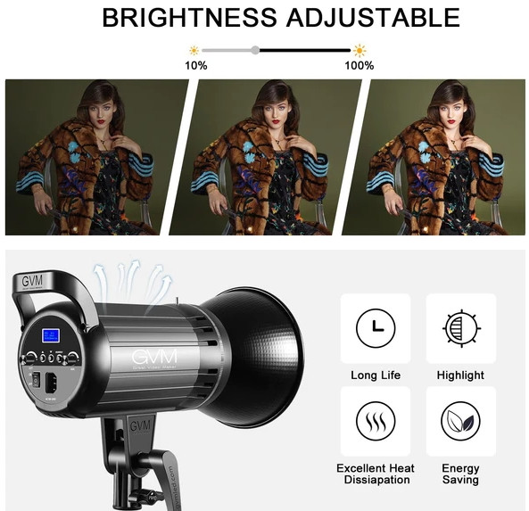 Постійне LED відеосвітло GVM G100W (GVM-G100W-SET1)