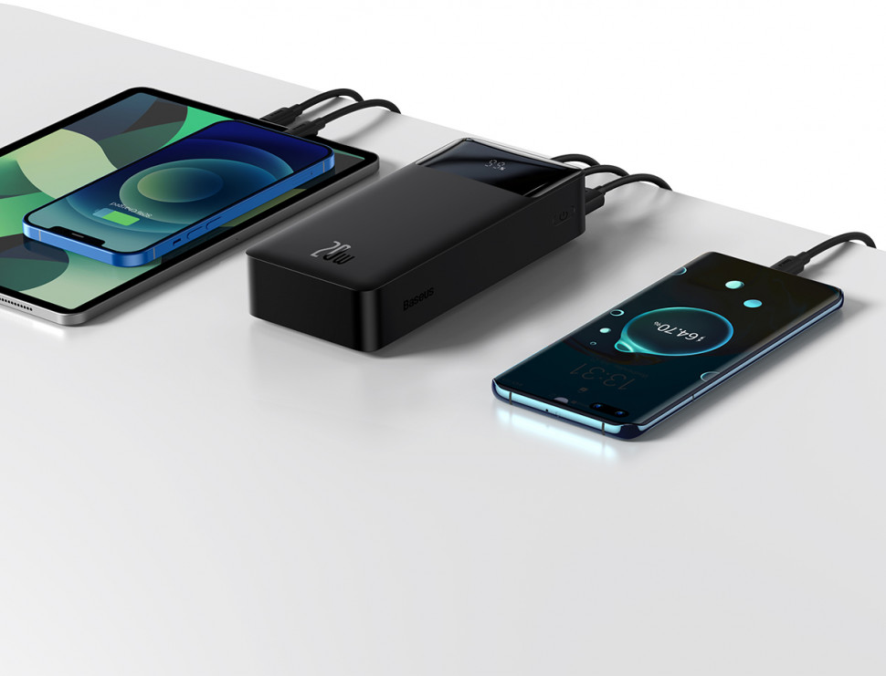 Зовнішній акумулятор Baseus Bipow Digital Display 30000mAh 20W Black (PPDML-N01)