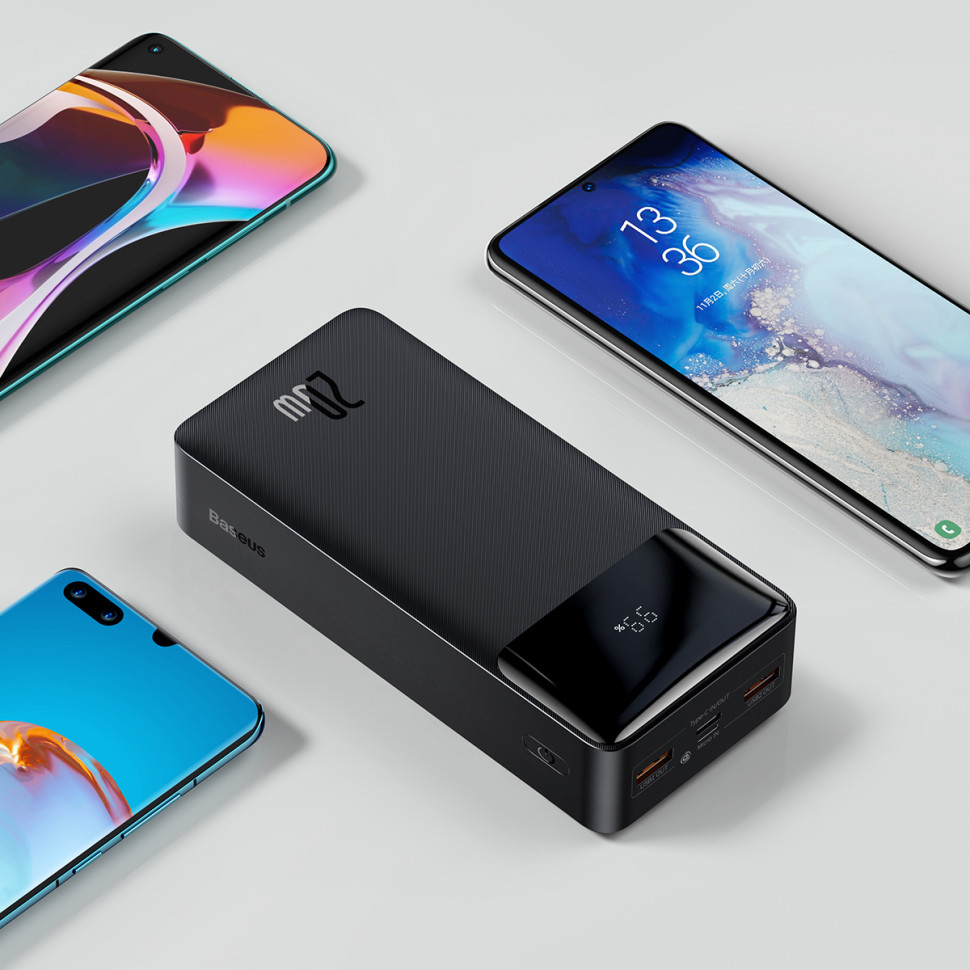 Зовнішній акумулятор Baseus Bipow Digital Display 30000mAh 20W Black (PPDML-N01)