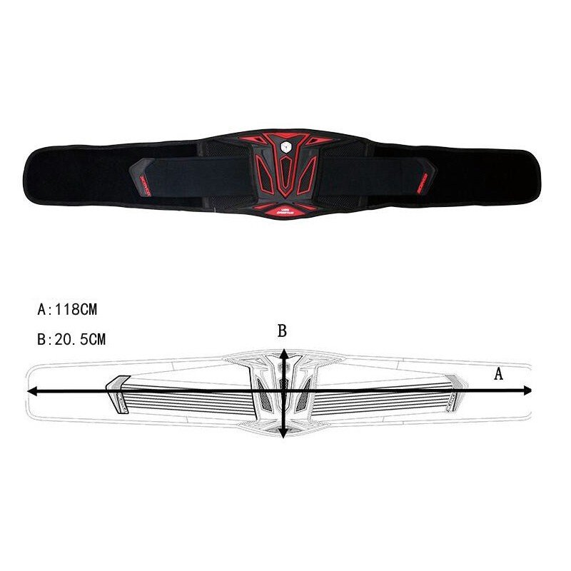 Защитный пояс Scoyco U08 Black/Red