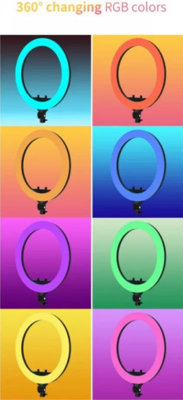 Кольцевой свет со стойкой Tolifo R-1948RGB (58404)
