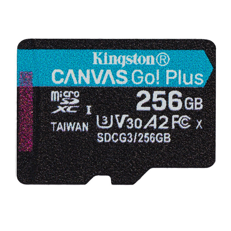 Карта пам'яті Kingston 256 GB microSDXC class 10 UHS-I U3 Canvas Go! Plus + SD Adapter (SDCG3/256GB)