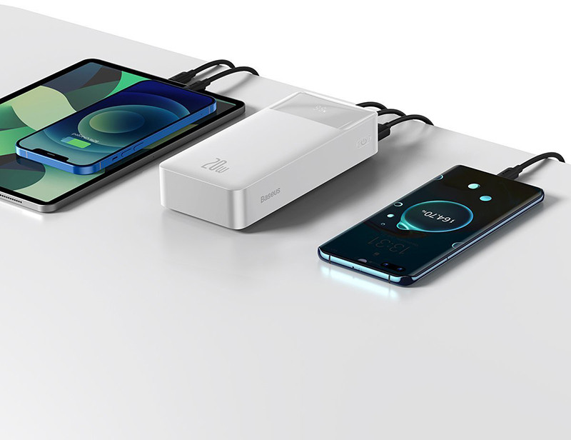 Baseus Bipow Digital Display 30000mAh 20W White (PPDML-N02) Baseus Bipow Digital Display 30000mAh 20W White (PPDML-N02)