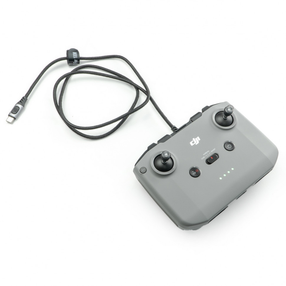 Подовжений кабель Type-C на Type-C 1м. для пульта DJI Mavic 3 / Air 2 / Air 2S / Mini 3 / Mini 2 (в оплетці)