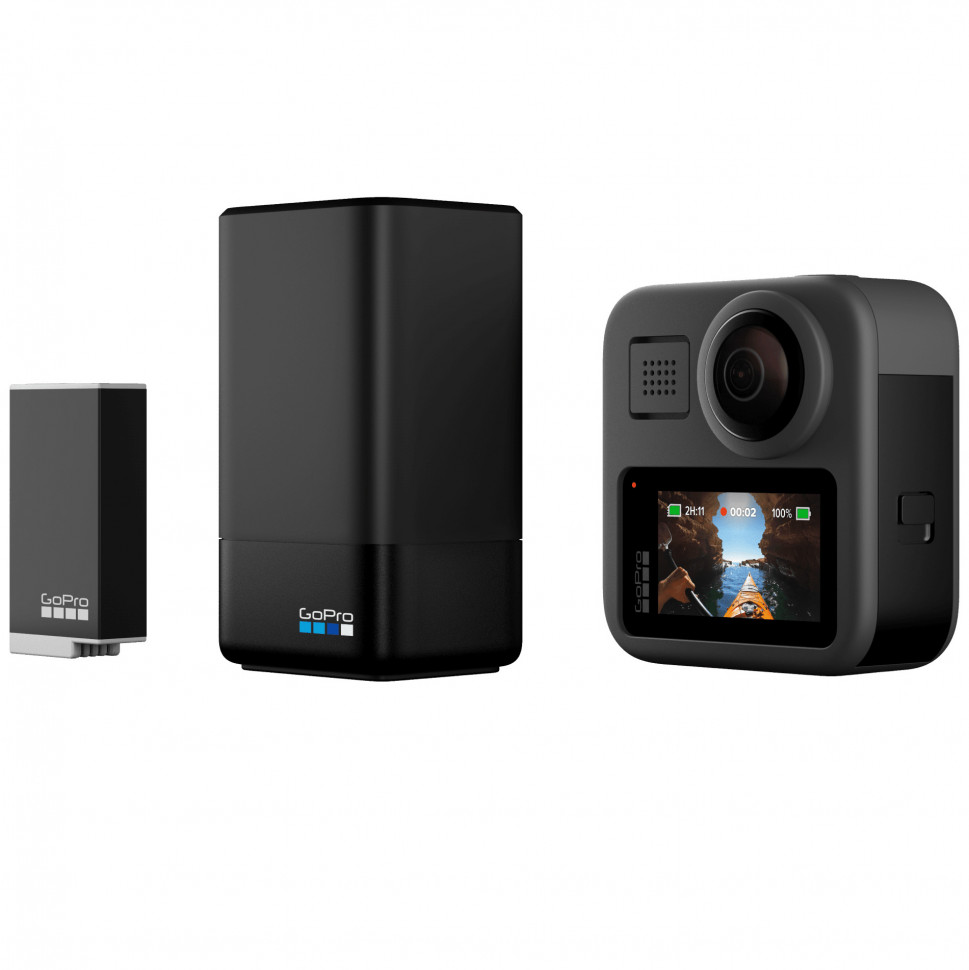 Двойное зарядное устройство GoPro Dual Battery Charger + Аккумулятор Enduro для GoPro Max (ACDBD-011-EU)