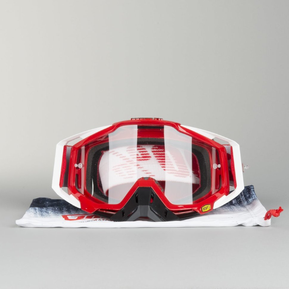 Мото очки 100% Racecraft Fire Red Clear Lens (50100-003-02)