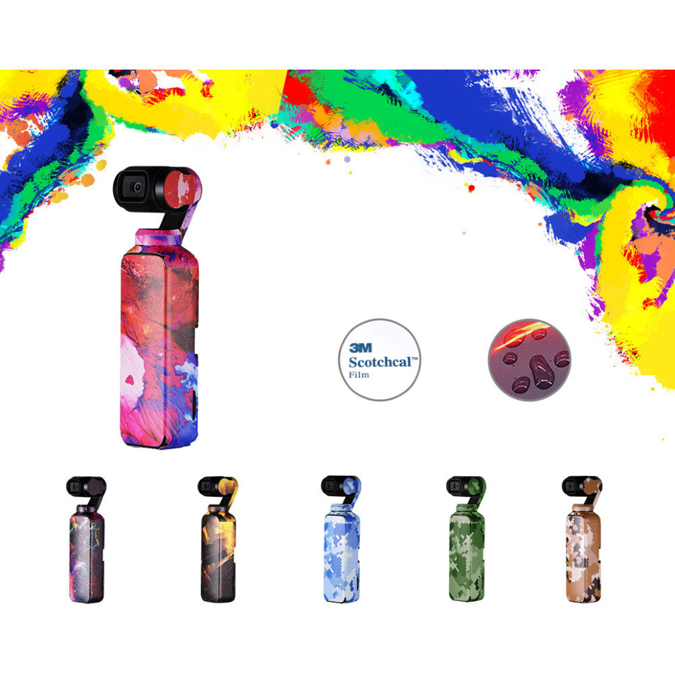 Набор из 3 наклеек Pgytech Skin for OSMO Pocket Colorful Set (P-18C-008)