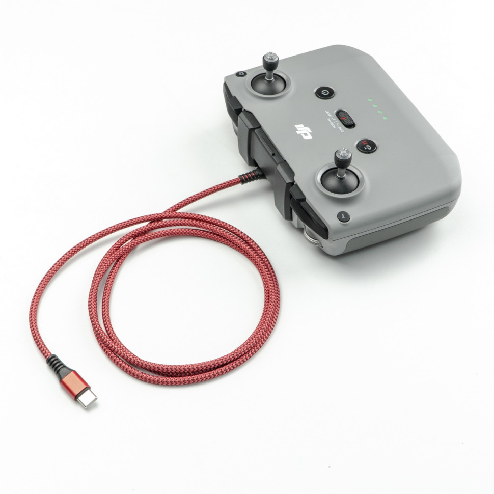 Подовжений кабель Type-C на Type-C 1.2 м. для пульта DJI Mavic 3/Air 2/Air 2S/Mini 3/Mini 2 (в оплетці)