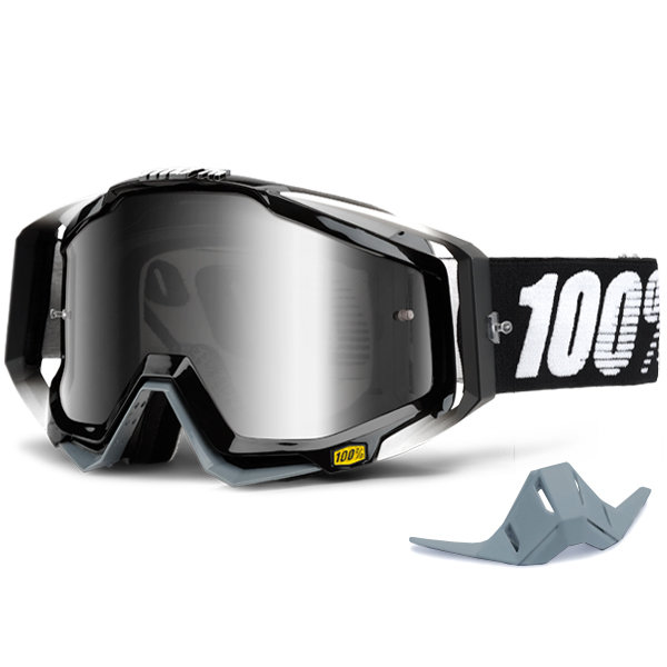 Мото очки 100% Racecraft Abyss Black Mirror Lens Silver (50110-001-02)