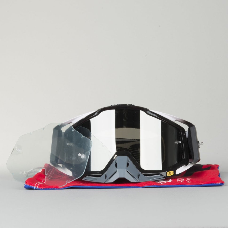 Мото очки 100% Racecraft Abyss Black Mirror Lens Silver (50110-001-02)