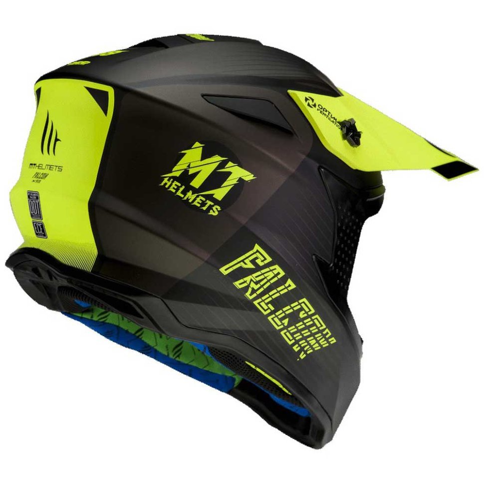 Мотошлем MT Helmets Falcon System Matt Black/Fluor Yellow