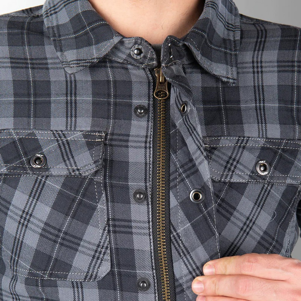 Моторубашка RST Lumberjack Reinforced Lined CE Mens Textile Shirt Grey Check
