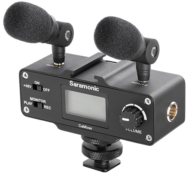 Микшер с двумя микрофонами Saramonic CaMixer