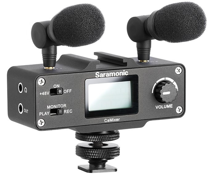 Микшер с двумя микрофонами Saramonic CaMixer