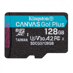 Карта памяти Kingston 128GB microSDXC class 10 UHS-I U3 Canvas Go! Plus + SD Adapter (SDCG3/128GB)