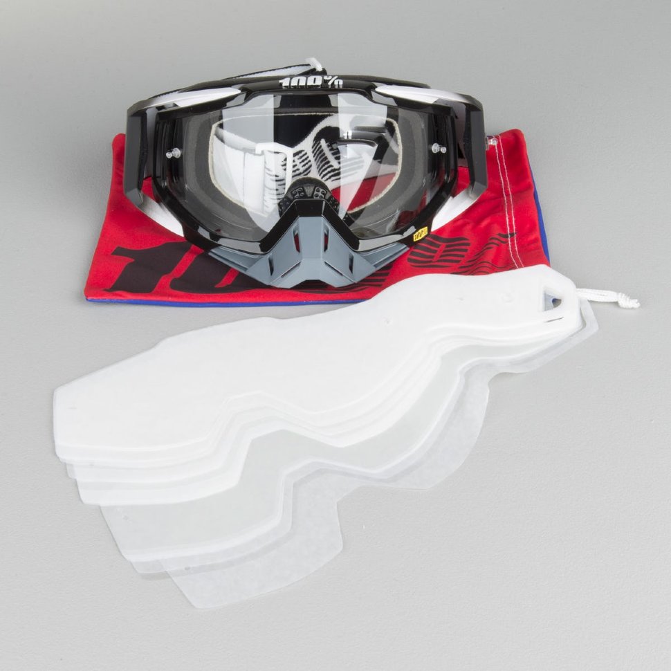 Мото окуляри 100% Racecraft Abyss Black Clear Lens (50100-001-02)