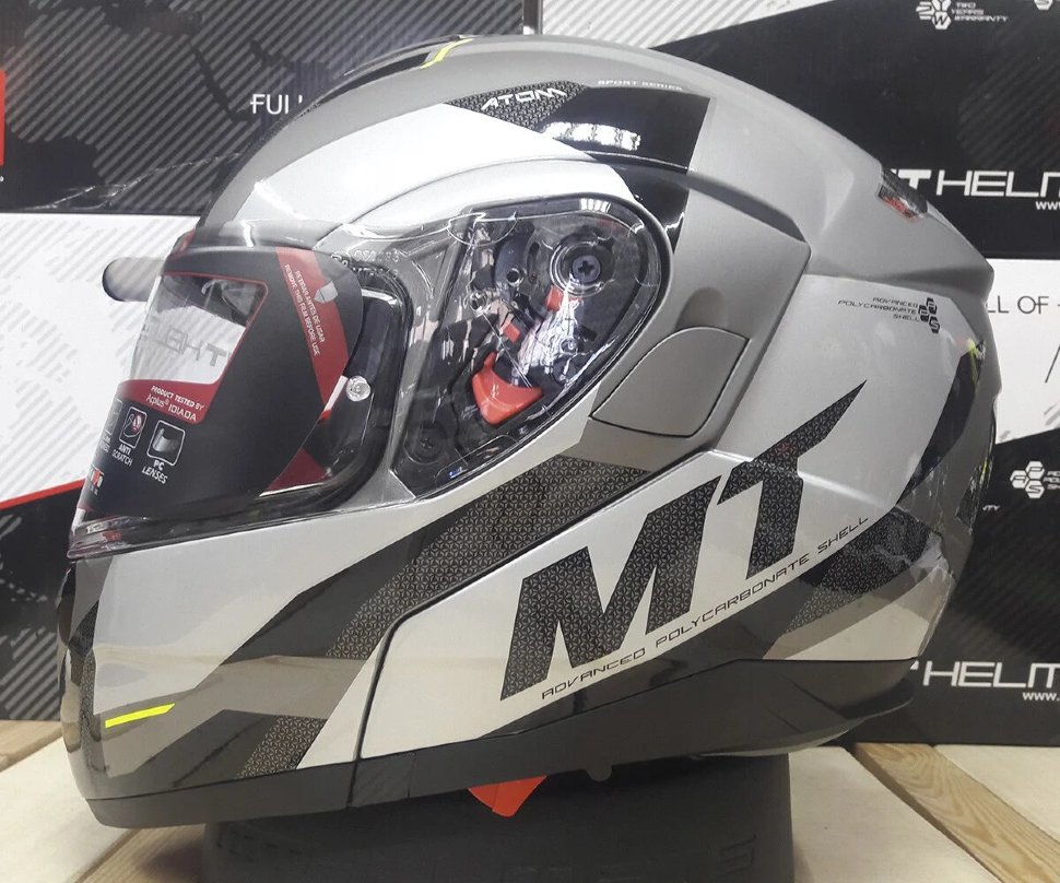 Мотошлем MT Helmets Atom SV Transcend Grey Mat