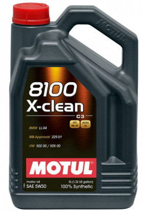 Моторное масло Motul 8100 X-Clean+ SAE 5W-30 5л (854751)