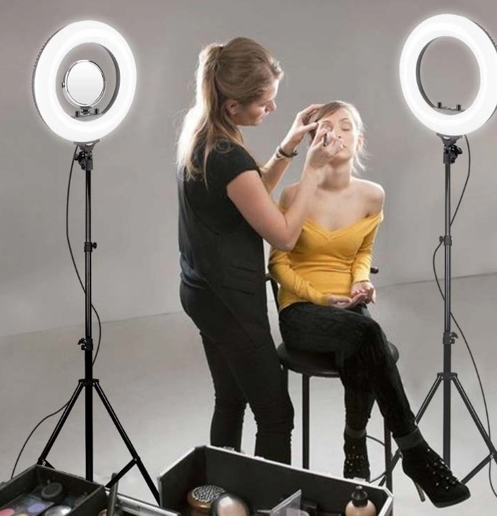 Кільцеве світло зі стійкою Tolifo R-48B-AC (58263)