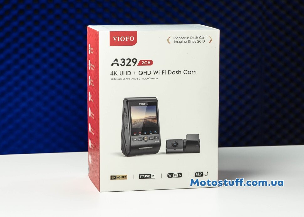 Видеорегистратор Viofo A329 4K 60FPS + 2К c GPS и камерой заднего вида