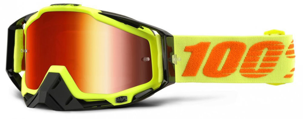 Мото очки 100% Racecraft Attack Yellow Mirror Lens Red (50110-026-02)