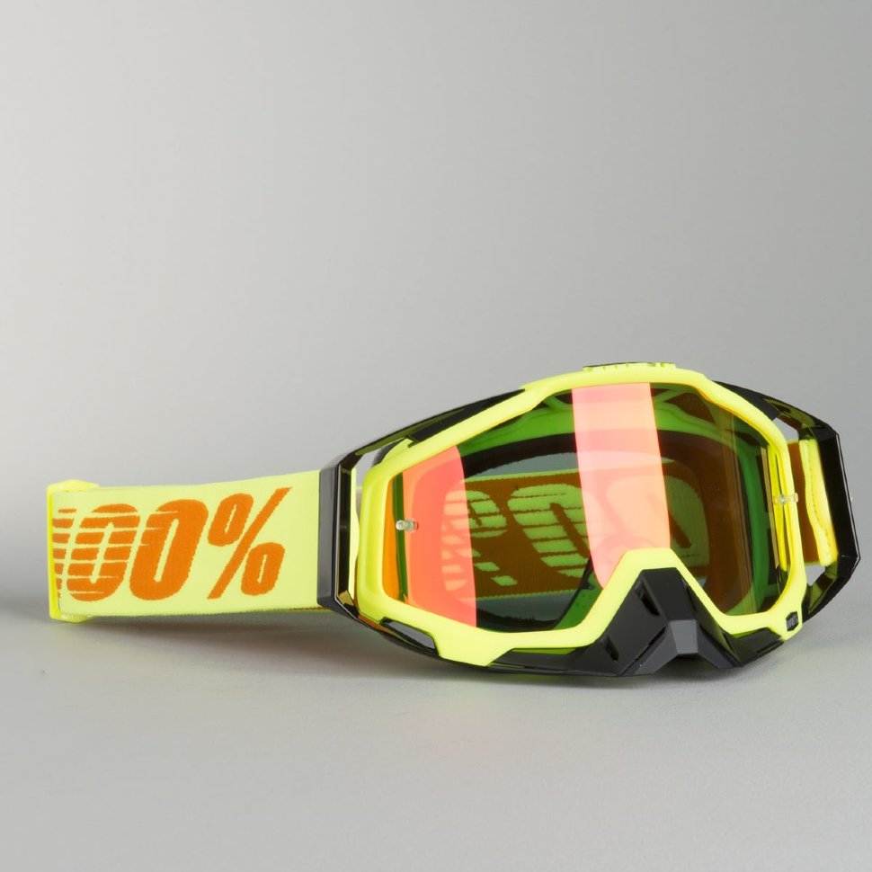 Мото очки 100% Racecraft Attack Yellow Mirror Lens Red (50110-026-02)
