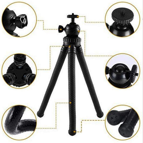 Гнучкий прогумований штатив MSCAM Sillicon Tripod Black (15см)
