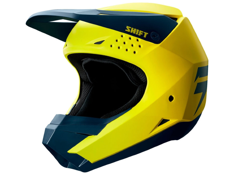Мотошлем Shift Whit3 Helmet Yellow-Navy