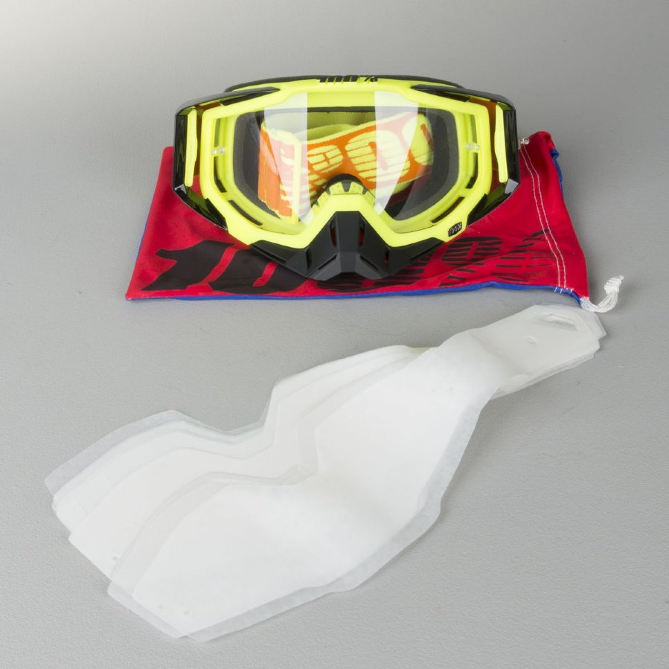 Мото очки 100% Racecraft Attack Yellow Clear Lens (50100-026-02)