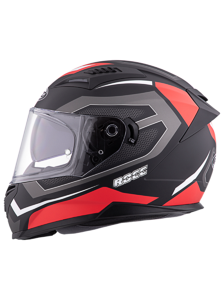 Мотошлем Rocc 331 Matt Schwarz/Rot