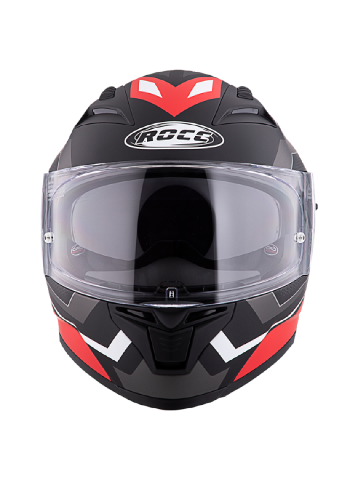 Мотошлем Rocc 331 Matt Schwarz/Rot