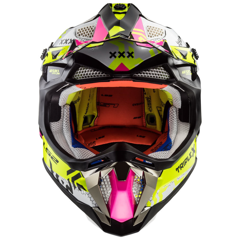 Мотошлем LS2 MX470 Subverter Triplex Black/Pink/Yellow