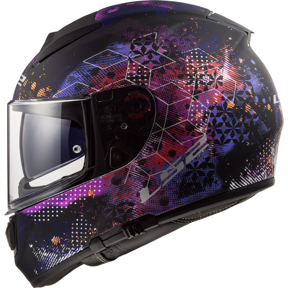 Мотошлем LS2 FF397 Vector FT2 Cosmos Matt Black Pink
