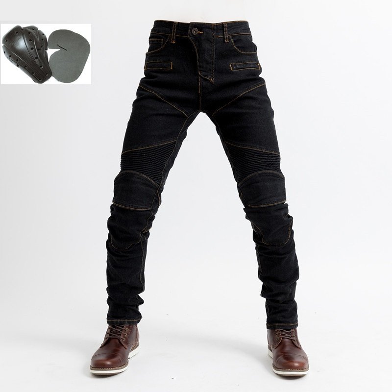 Мотоджинсы с защитой KOMINE PK-718 Kevlar super fit Black