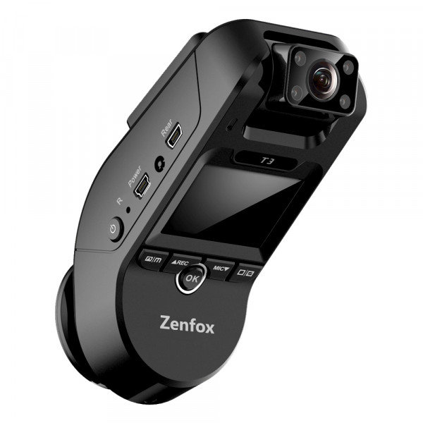 Відеореєстратор Zenfox T3 2CH двоканальний з GPS і камерою заднього виду