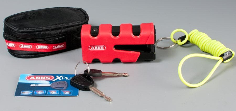 Мотозамок на диск ABUS 77 Granit Sledg Grip Red (475030)