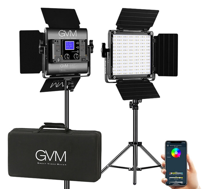 Набір постійного LED відеосвітла GVM 800D-RGB (800D-RGB-2L)