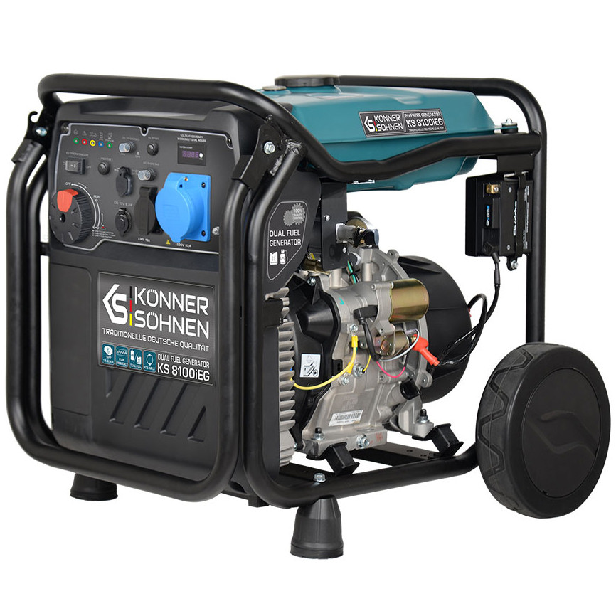 Двухтопливный инверторный генератор Konner&Sohnen KS 8100iEG (7.2 Квт)