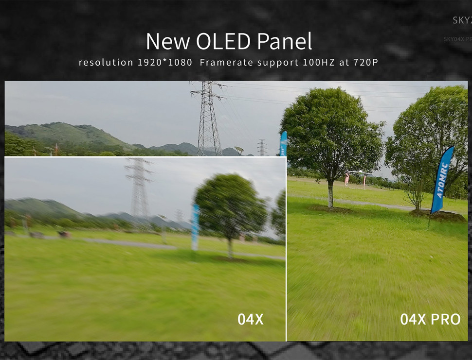 Відео окуляри для FPV Skyzone SKY04X PRO OLED 5.8G FullHD з приймачем SteadyView (SKY04XP)