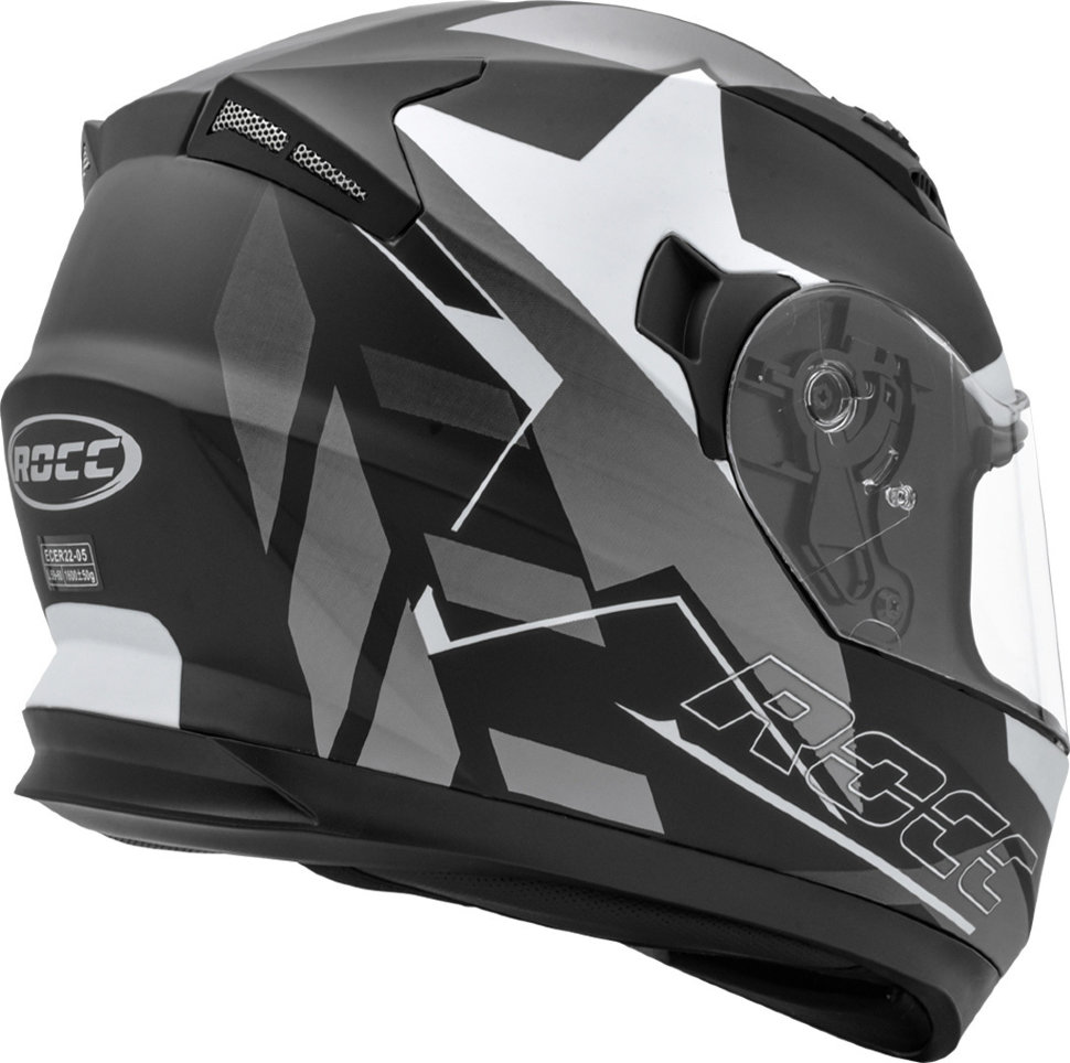 Мотошлем Rocc 411 Schwarz Silver