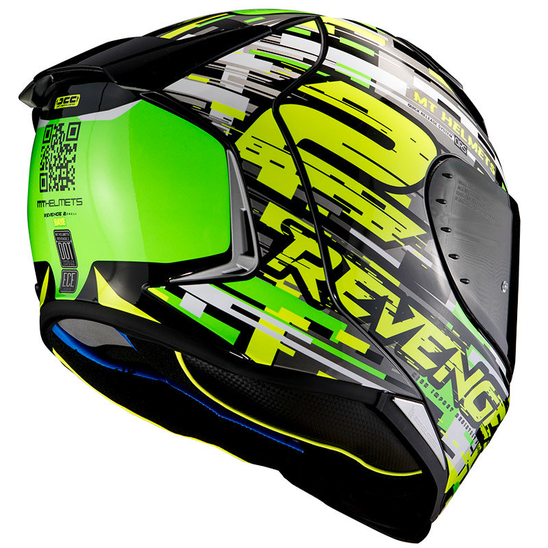 Мотошлем MT Helmets Revenge 2 Baye Gloss Pearl Fluor Green