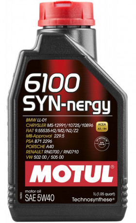 Моторное масло Motul 6100 Syn-Nergy SAE 5W-40 1л (368311)