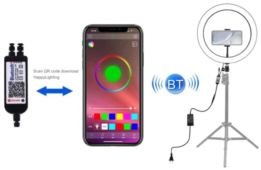 Кольцевой свет Puluz PU411 RGB ring Light 30 см. 30W (57783)