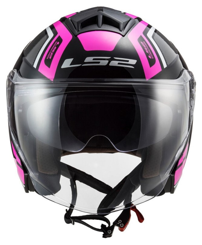 Мотошлем LS2 OF573 Twister II Flix Black Violet