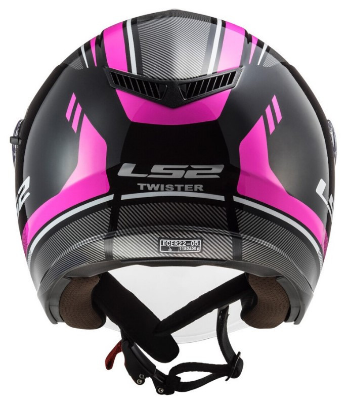 Мотошлем LS2 OF573 Twister II Flix Black Violet